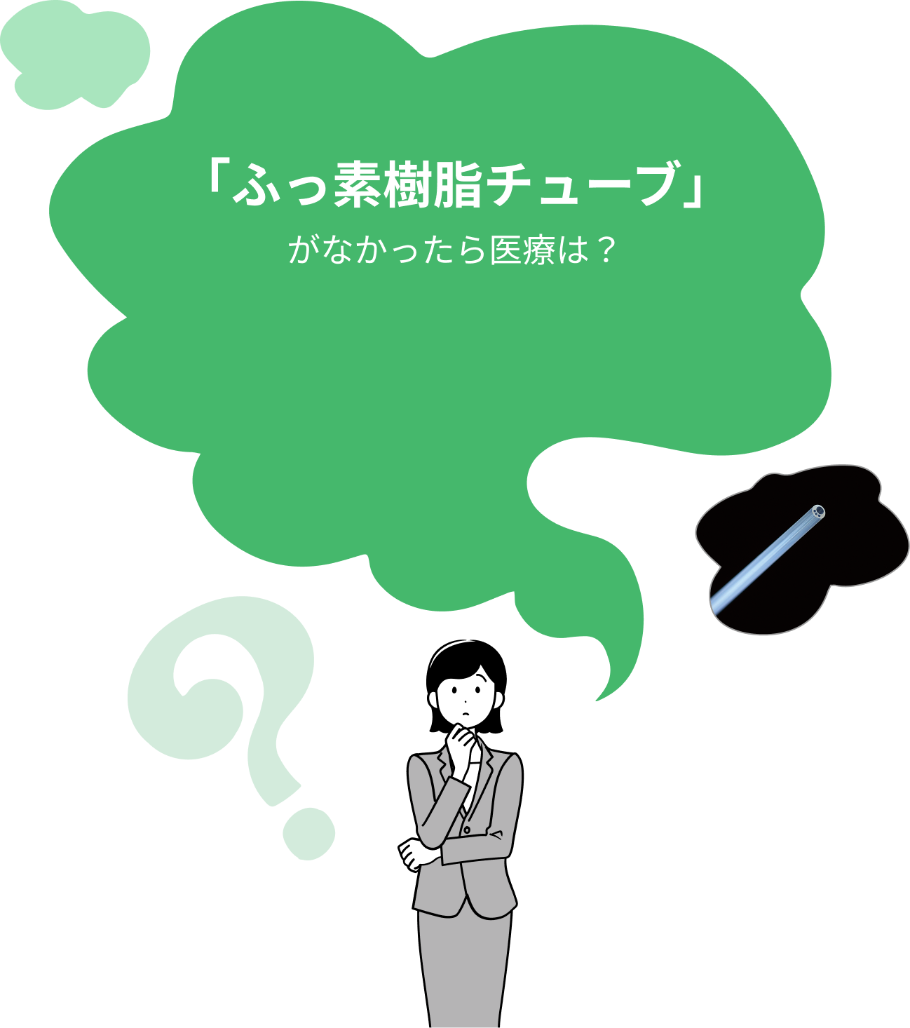「ふっ素樹脂チューブ」がなかったら医療は？